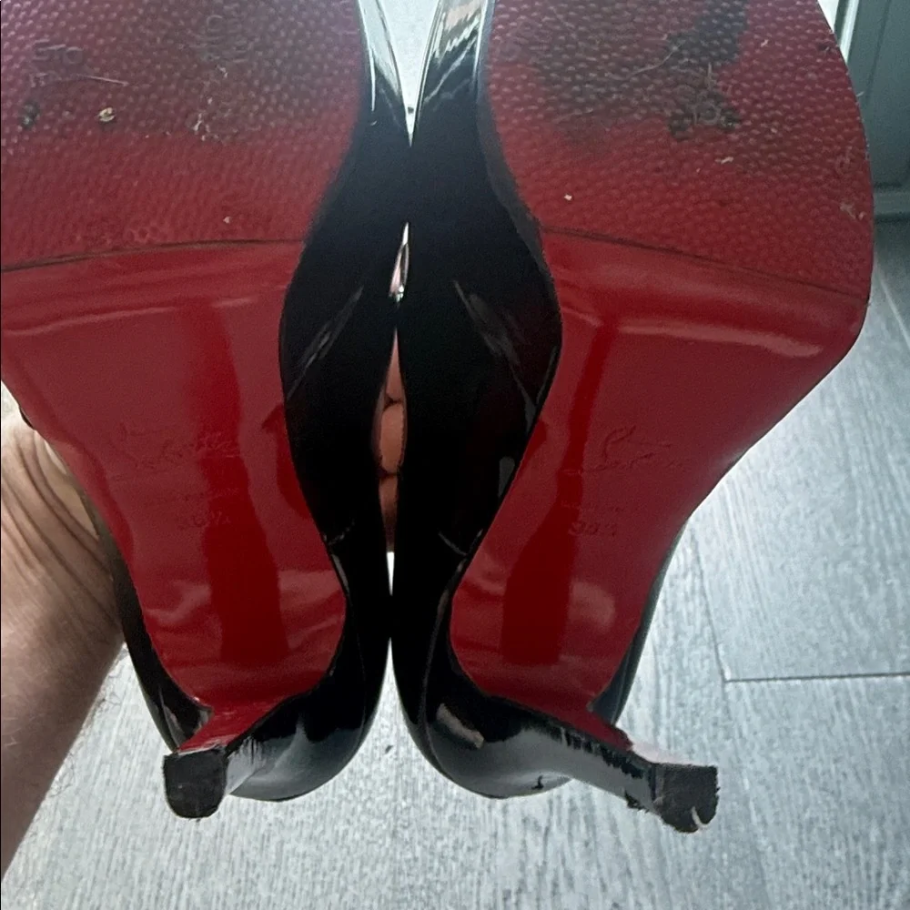 Christian Louboutin Black Patent Leather Heels - Picture 6 of 10